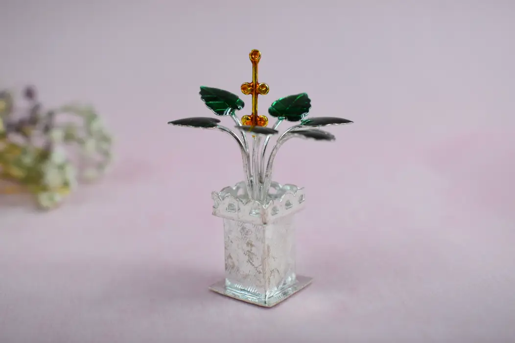 Silver Satvik Tulsi Plant