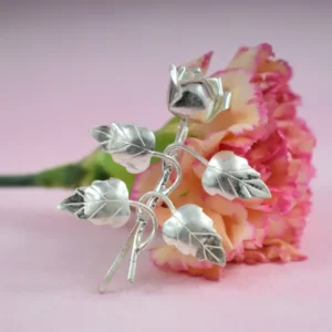 Auric Petal Tinted Silver Brooch