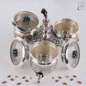 Regal Elephant Base Silver Bowl Set