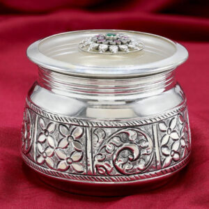Kundan Crest Storage Jar
