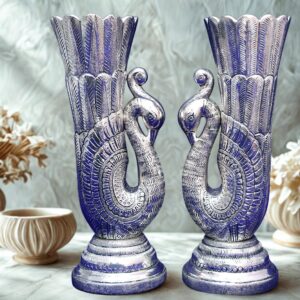 Aurumé Silver Mayura Vase