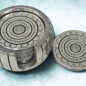 Aurumé Silver Vedanta Coaster Set 1