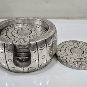 Aurumé Silver Vedanta Coaster Set 3