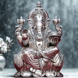 Aurume' Silver Ganapati Laddoo Murti