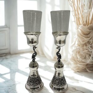 Aurumé Peacock Elegance Candle Stand Pair