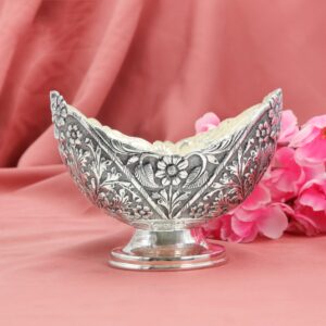 Aurumé Floral Crest Silver Bowl